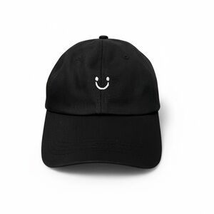 SMILEY FACE Streetwear Cap Hat Adjustable Black Novelty Casual NWT